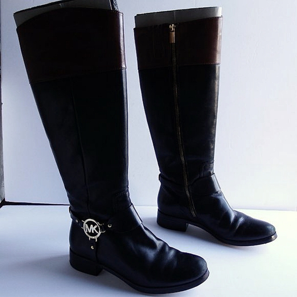 Michael Kors 2-Tone Riding Boots 7M - Picture 6 of 12